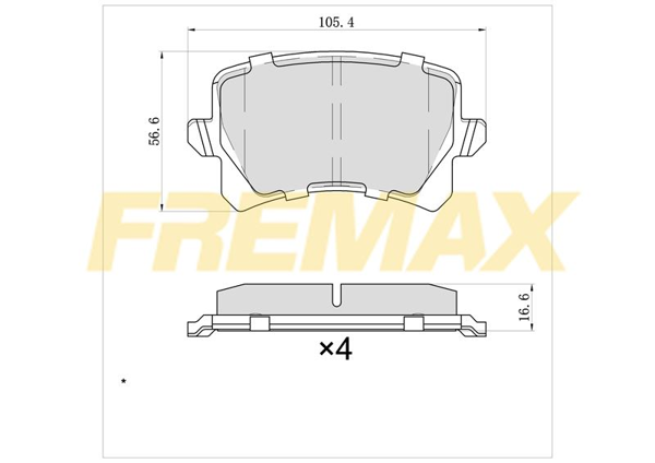 FREMAX FBP-1654 | Arka Fren Balatası (Corbon Formül) VW Tiguan-Sharan-Passat B7-Caddy-A6-Q3 2006 >