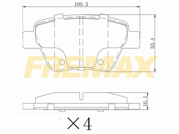 FREMAX FBP-1663 | Arka Fren Balatası (Carbon Formül) VW Audi Caddy-Sharan-A1-Q3