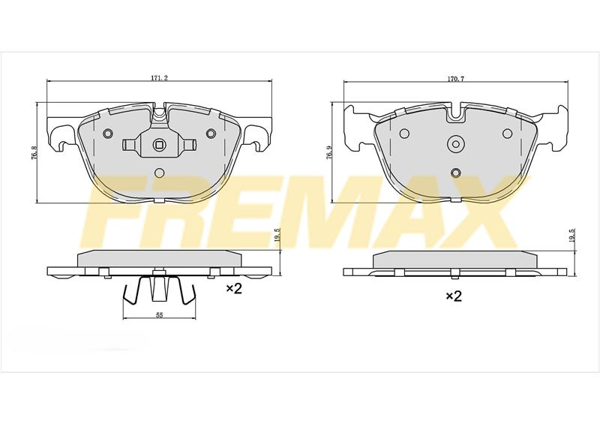 FREMAX FBP-1666 | Ön Fren Balatası (Carbon Formül) BMW X5 E70-X5 F15-X6 E71-X6 F16 2007-2020