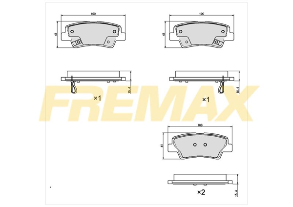 FREMAX FBP-1846 | Arka Fren Balatası (Carbon Formül) Hyundai Blue 2011 > Elantra 2011 > Ceed-Sportege-Ssanyong-Tocson- i20