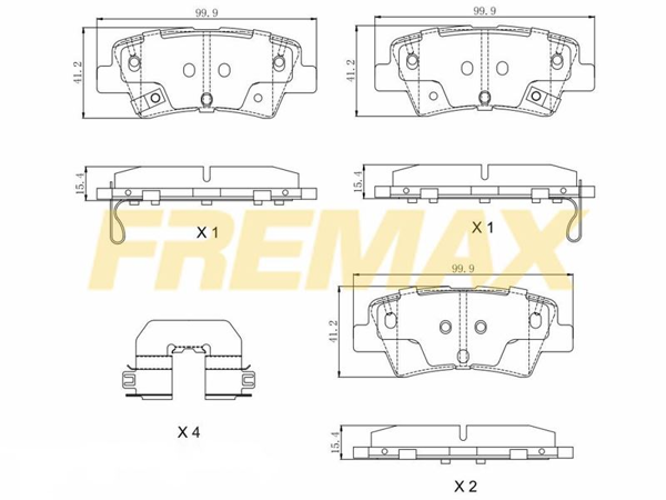 FREMAX FBP-1867 | Arka Fren Balatası (Corbon Formül) Hyundai Bayon-Kona-Ioniq-Accent Blue / i10 / I40 / Elantra / Tucson / Rio / Stonıc-Soul / Ceed / Rio / Auris / Corolla 2013-2017