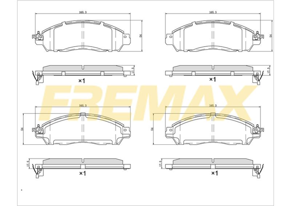 FREMAX FBP-2610 | Ön Fren Balatası (Carbon Formül) Nissan Navara 2.3 DCI 2016 >