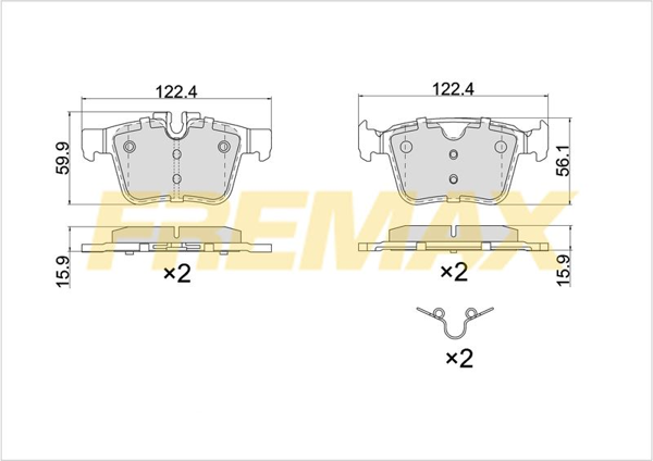 FREMAX FBP-2617 | Arka Fren Balatası (Corbon Formül) Land Rover Range Rover Discovery Sport Evoque 2014 >