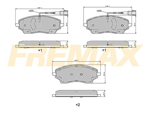 FREMAX FBP-3752-01 | Arka Fren Balatası (Corbon Formül) Fiat Ducato-(Fişli) Sekmanlı Orijinal Tip Boxer-Jumper-Movano 2023 >