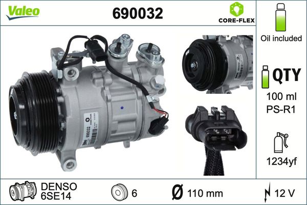 VALEO 690032 | Klima Kompresörü W205 / W212 / W238 / W253 / W907