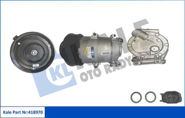 KALE 418970 | Klima Kompresörü Ford C-Max Focus C-Max Focus II 1.4 1.6 1.6Tı 1.8 4 12 Kuga I 2.54×4 08 12-Volvo C30 06 12 S40 II 06 10 V50 04 12 1.6 1.8 2.0 5Pk-V Kayış Kasnağı 110mm