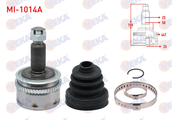 VEKA MI-1014A | Aks Kafası Sol-Sağ On Dıs Mitsubishi L 200 (Kbt,Kat) 2.5 Dıd 4X4 A-T ABS li 47 Dıs 30X35x69 Uzunluk 164,5mm 2007 -