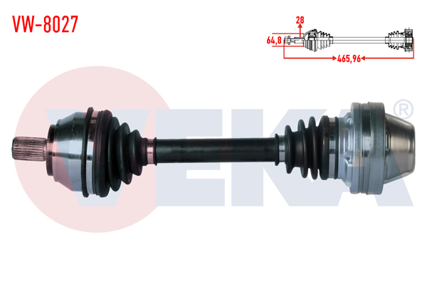 VEKA VW-8027 | Komple Aks Sol Sağ On Volkswagen Amarok 2.0 TDI Uzunluk 465,96mm 2010 -