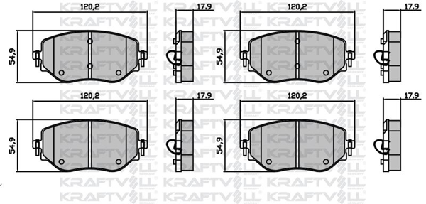 KRAFTVOLL 07160022 | Fren Balatası Ön (Premıum) Clio V 1.0 Sce 75 1.0 TCE 100 1.5 DCI 19 > Micra V K14 1.0 18 >