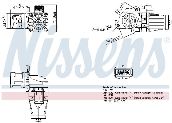 NISSENS 98376 | EGR Valfi (Fiat Scudo 1.6 JTD 07-16 Ford C-Max B-Max Fiesta Focus Mondeo Courıer Connect 1.5 TDCI 1.6 TDCI)