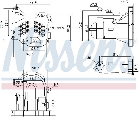 NISSENS 989313 | EGR Soğutucu (Fiat Scudo 1.6 JTD Ford B-Max C-Max Fiesta Focus Mondeo 1.6 TDCI)