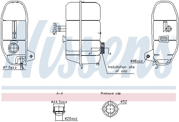 NISSENS 996332 | Yedek Su Deposu Kapaklı (Albea Palio 96 -)