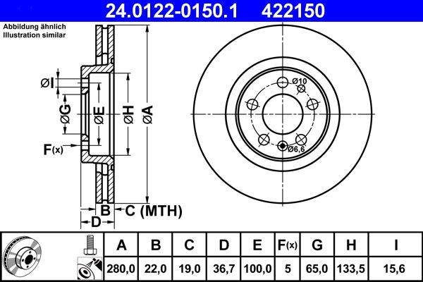 ATE 24.0122-0150.1 | Fren Diski | 2 Adet