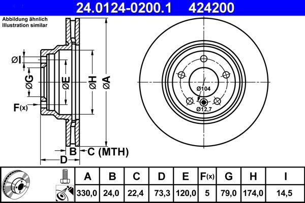 ATE 24.0124-0200.1 | Fren Diski | 2 Adet