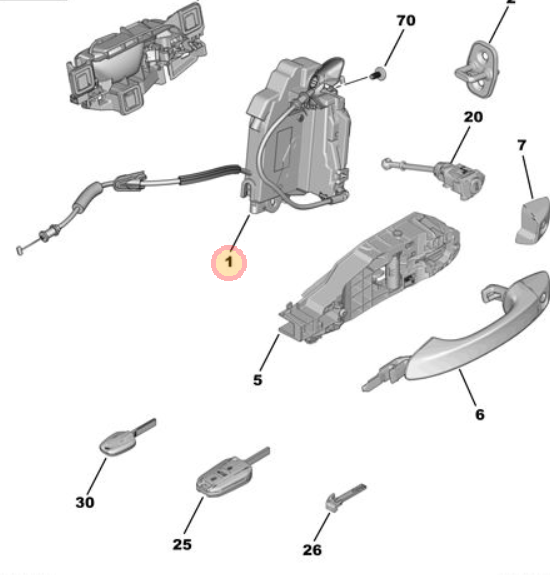 MOPAR (PSA) 9835419280 | Opel Astra L Ov5 Sol Ön Kapı Kilidi Orjinal