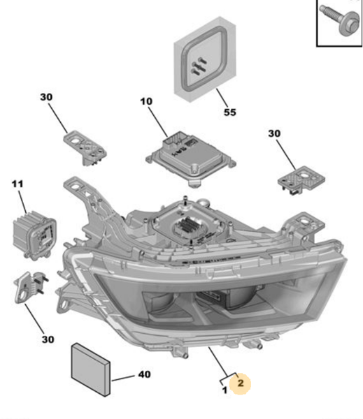 PSA (MOPAR) 1689777680 | Opel Astra L Sağ Far Ecoled Orijinal