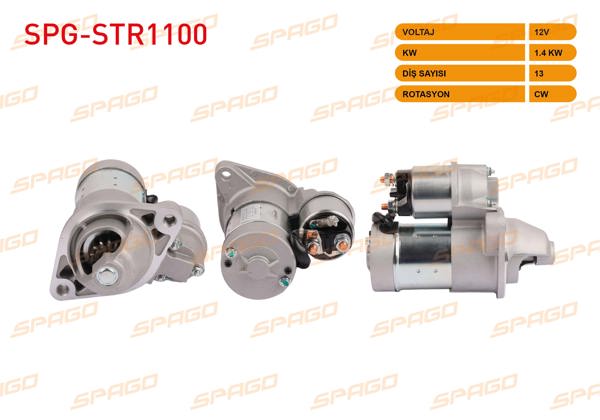 SPAGO SPG-STR1100 | Marş Motoru 12V 1.4Kw 13 Dıs Cw (Str3070) Astra G H-Corsa C-Combo-Meriva (1.7 Dizel Araclar İçin)
