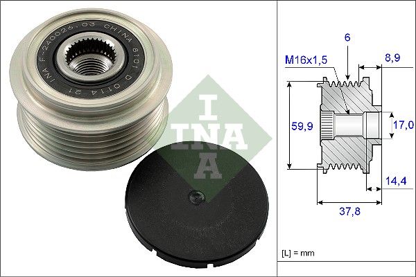 INA 535013510 | Alternatör Kasnağı 10 > İx35-Sportage 2.0Ccvt 4Wd