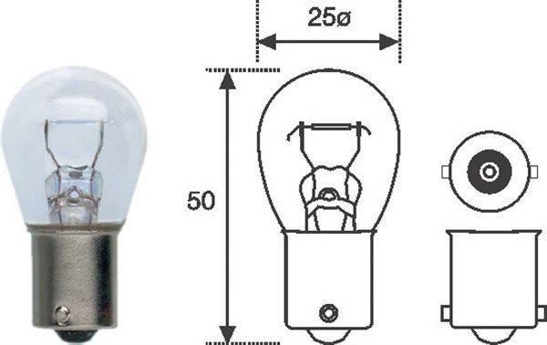 MAGNETI MARELLI 009600010000 | Ampül P21w 12V 1141 Gnl | 10 Adet