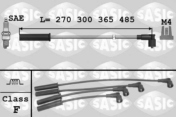 SASIC 9284005 | Buji Kablosu Clio 05 > Clio II Symbol Express Kangoo Megane R19 R9 Broadway 85 > 01 / Logan Solenza 1.4 8V K7j 1.6 16V K4m | 1 Adet