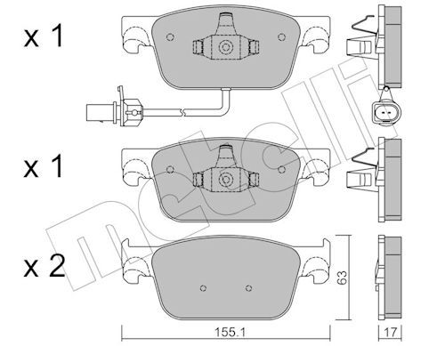METELLİ 22-1125-0 | Ön Fren Balatası-(Audi A4 16-A5 17 -)