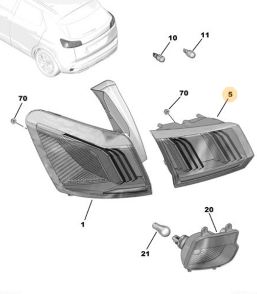 OE-PSA 9836231380 | 3008 1.5HDi iç stop Orjinal