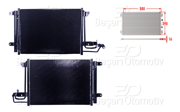 WISCO 1143066-00 | Klima Radyatörü 580X390x16 Audi A3 Skoda Octavia 2 VW Caddy Golf Plus 5 6 Jetta 3 Touran 1.4 TSI 1.4 TFSI 1.6 TDI 1.8 TFSI 2.0 TFSI 2.0 TDI 03 >
