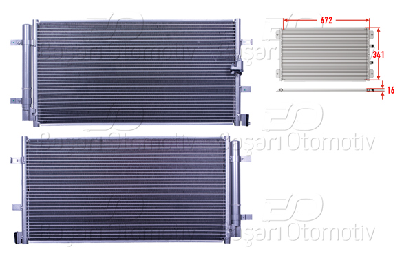 WISCO 1143069-00 | Klima Radyatörü 672X341x16 Audi A4 A5 Q5 1.8 2.0 3.0 TDI 3.0 TFSI 3.2 FSI 08 >