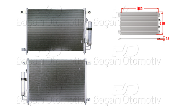 WISCO 2143056-00 | Klima Radyatörü 580X410x16 Chevrolet Kalos. Aveo 1.2. 1.4 04 >