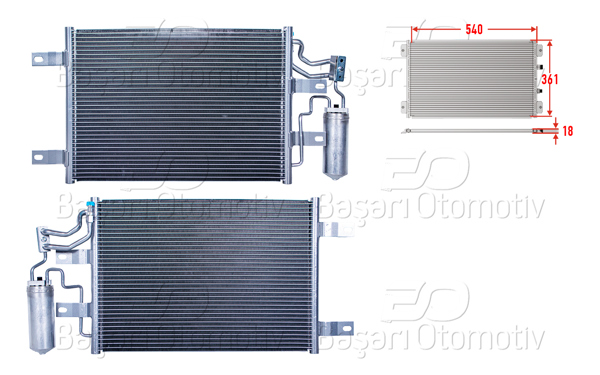 WISCO 2143065-00 | Klima Radyatörü 540X361x18 Opel Meriva 1.3 CDTI 1.6 1.7 CDTI 03 >