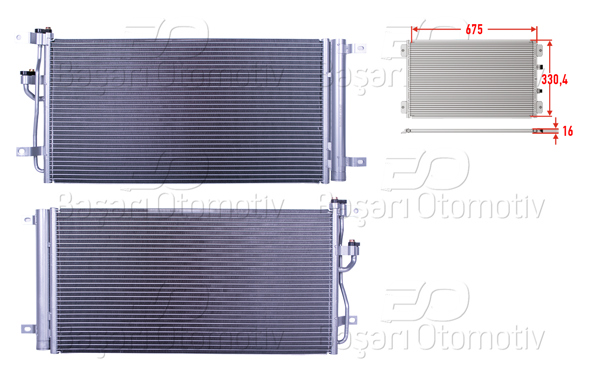 WISCO 2143068-00 | Klima Radyatörü 675X330,4X16 Chevrolet Captiva. Antara 2.0D Lt. Ltz 12-15 163Hp Z20d1