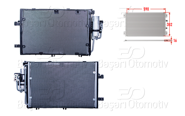 WISCO 2143108-00 | Klima Radyatörü 590X382x16 Opel Combo C Corsa C Tigra 1.0 1.2 1.4 1.6 1.8 00 >