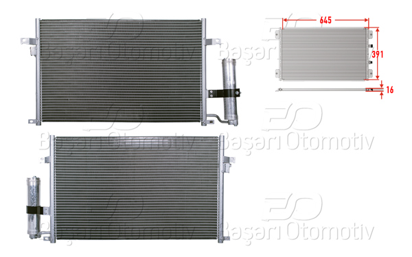 WISCO 2143124-00 | Klima Radyatörü 645X391x16 Chevrolet Lacetti J200. Nubira 1.4. 1.6 1.8 05 >