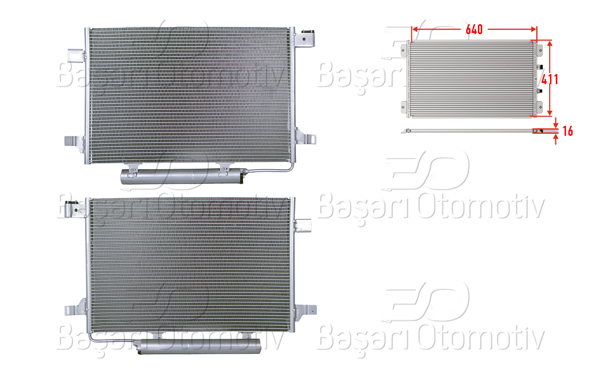 WISCO 3143016-00 | Klima Radyatörü 640X411x16 Mercedes-Benz A Serisi W169 04 >