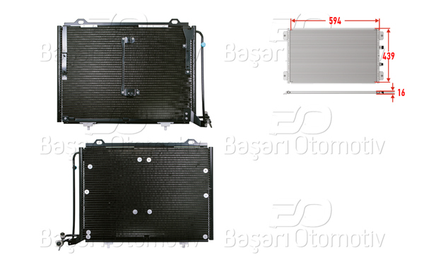 WISCO 3143018-00 | Klima Radyatörü 594X439x16 Mercedes-Benz W202 93-00