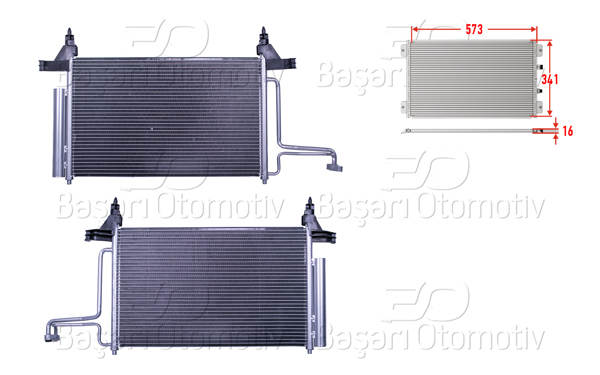 WISCO 3143072-00 | Klima Radyatörü 573X341x16 Fiat Stilo 01 >