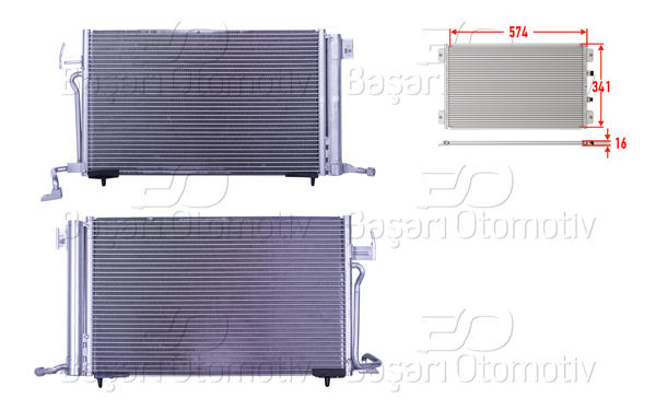 WISCO 3143265-00 | Klima Radyatörü 574X341x16 Peugeot306 96 >