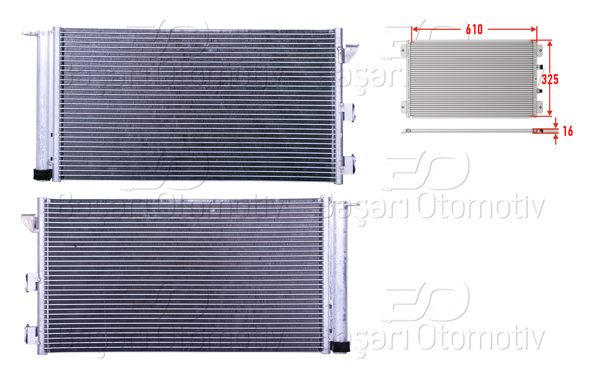 WISCO 3143279-00 | Klima Radyatörü 610X325x16 Fiat Panda 1.2. 1.3 Multijet. 1.4 03-12