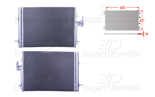 WISCO 3143284-00 | Klima Radyatörü 623X471x16 Ford Mondeo 1.6. 2.0Tdcı 07 > Freelander. Volvo S80. Xc70