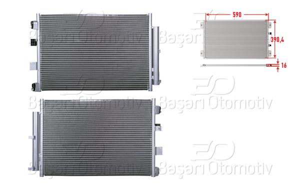 WISCO 3143391-00 | Klima Radyatörü 590X390,4X16 Ford Tourneo Connect 1.5Tdcı 1.6Tdcı 13 >