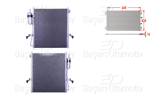 WISCO 3143399-00 | Klima Radyatörü 465X520x16 Mitsubishi L200 2.5 06 >