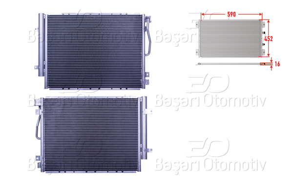 WISCO 3143480-00 | Klima Radyatörü 590X452x16 Kia Sorento 2.5Crdı 05 >