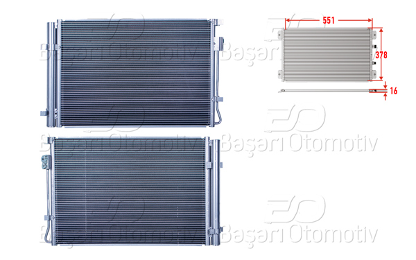 WISCO 3143514-00 | Klima Radyatörü 551X378x16 Kia Rio 4 1.25 2017 > Kia Rio 4 1.4 2017 > Kia Stonıc 1.2 Cvvt 2017 >