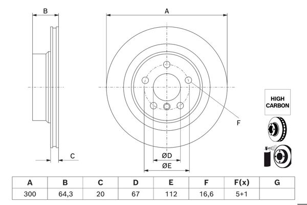 BOSCH 0986479J70 *2 | Fren Diski Arka BMW G20 18 > | 2 Adet