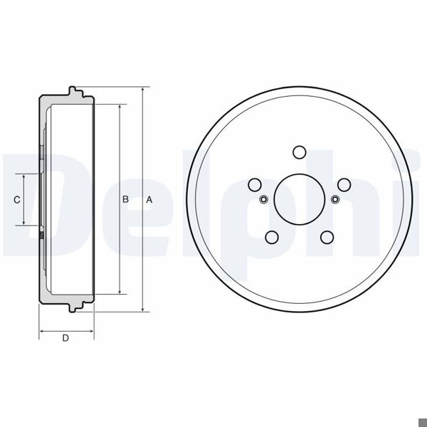 DELPHI BF654 | Arka Fren Kampanası Toyota Yaris 1.0 1.5 20 >
