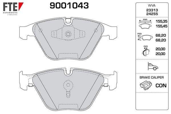 FTE 9001043 | Ön Fren Balatası BMW E90 E91 E92 E93