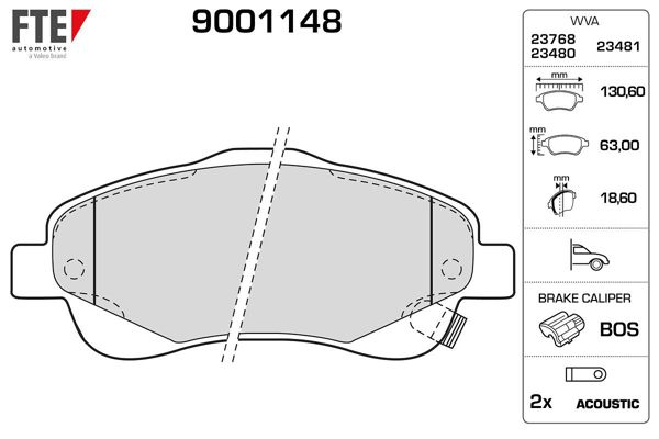 FTE 9001148 | Fren Balatası Ön Toyota Avensis 03-08 Corolla Verso 04-07