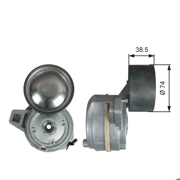 GATES T38712 | Kayış Gergisi Komple Ym Mercedes Benz Travego 457 Tek Dingil