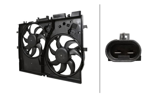 HELLA 8EW366420-491 | Fan Motoru (Elektro Fan) Ducato III 2,3 JTD 06 > Klimasız 200V