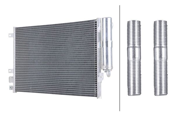 HELLA 8FC366220-351 | Klima Radyatörü (Kondanser) Renault Clio II ,Symbol II, Clio Symbol I Kangoo 1.2 1.4 1.5 DCI 1.6 1.9